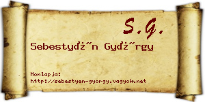 Sebestyén György névjegykártya