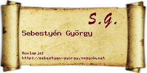 Sebestyén György névjegykártya