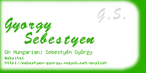 gyorgy sebestyen business card