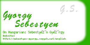 gyorgy sebestyen business card